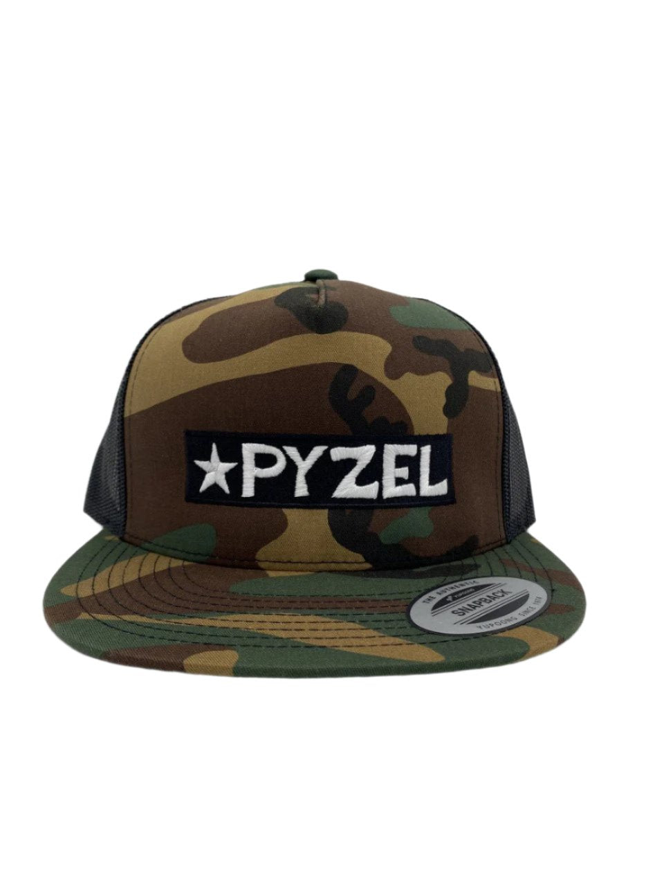 Pyzel Bar Logo Trucker Hat, Camo