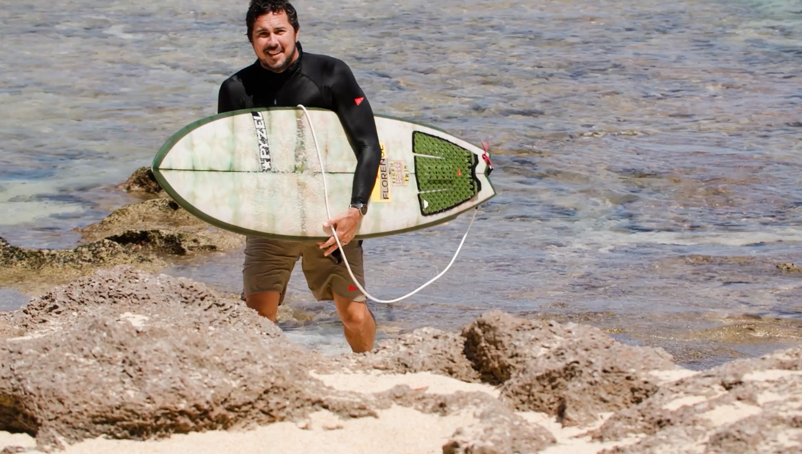 Joel Centeio Surfs his 5'6" Pyzel Tiger Twin on the North Shore