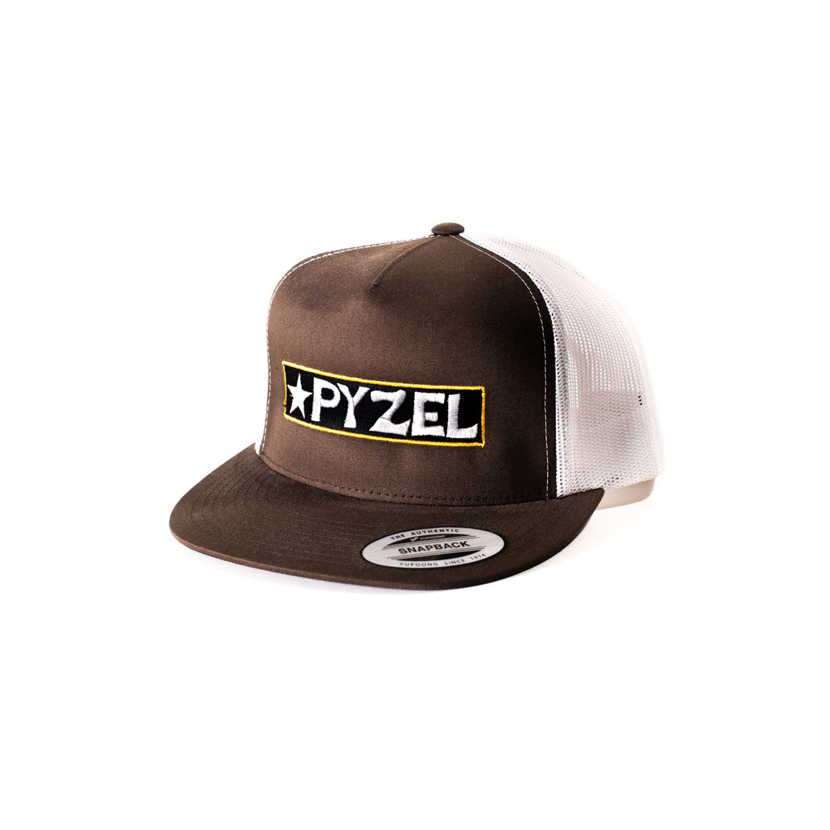 Pyzel Surfboards Gold Label Trucker Hat - Brown/White