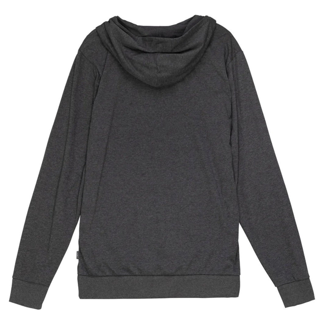 Burgee Recover Hooded Longsleeve T-Shirt - Dark Heather Grey