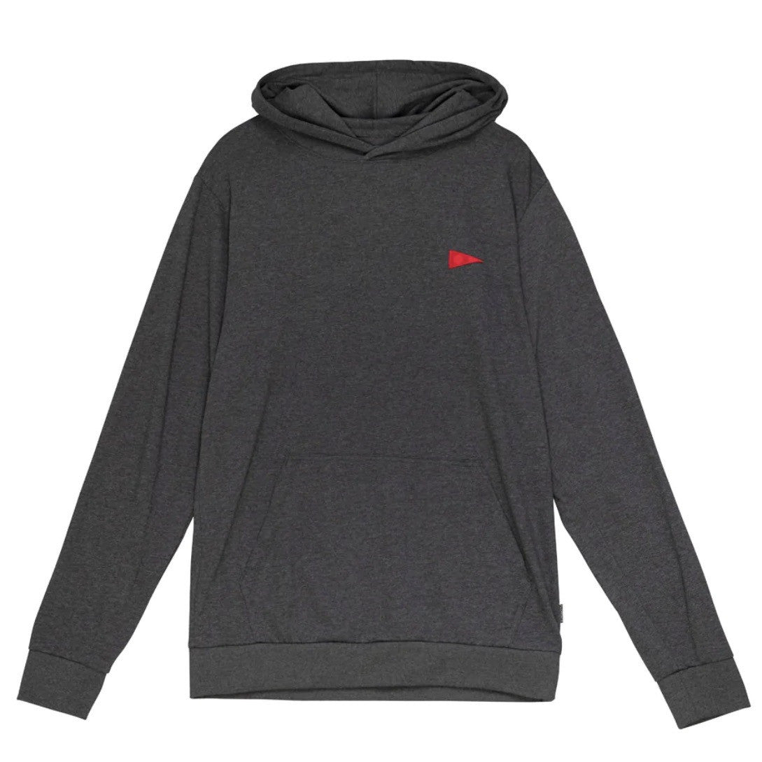 Burgee Recover Hooded Longsleeve T-Shirt - Dark Heather Grey