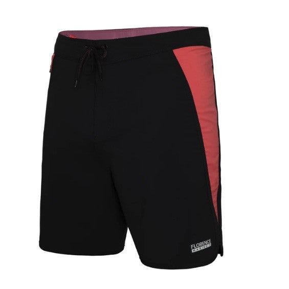 Block Boardshort - Black Racing Red