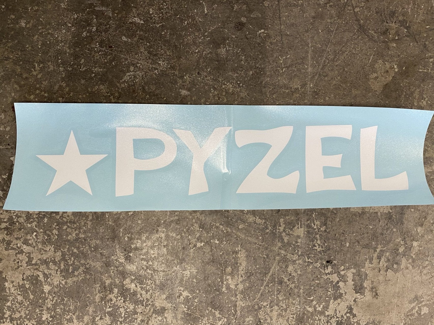 XL Pyzel Borderless Bar Logo Sticker 15"