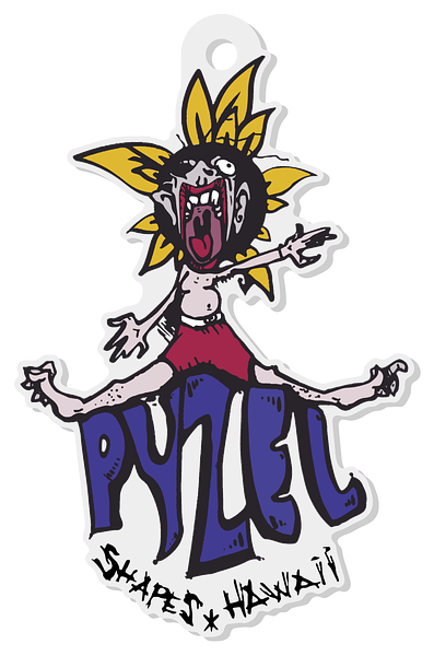 Pyzel 'Too Much Coffee' Logo Keychain | Pyzel Surfboards