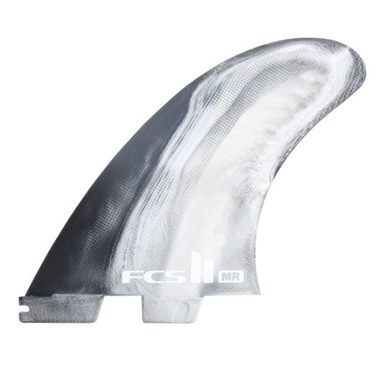FCS II MR Twin + Trailer Fins - Black/White