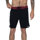 Florence Marine X Weld Boardshort - Black Maroon