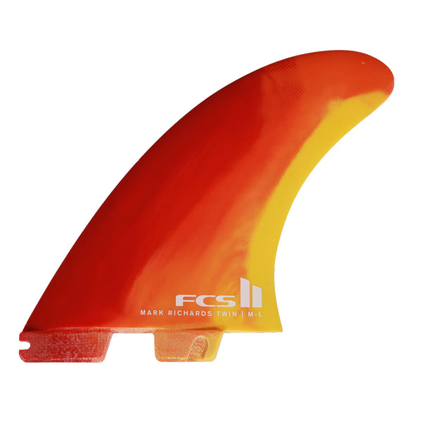 FCS II MR Twin + Trailer Fins - Sunrise Sunset | Pyzel Surfboards FCS II MR Twin + Trailer Fins - Sunrise Sunset | Pyzel Surfboards