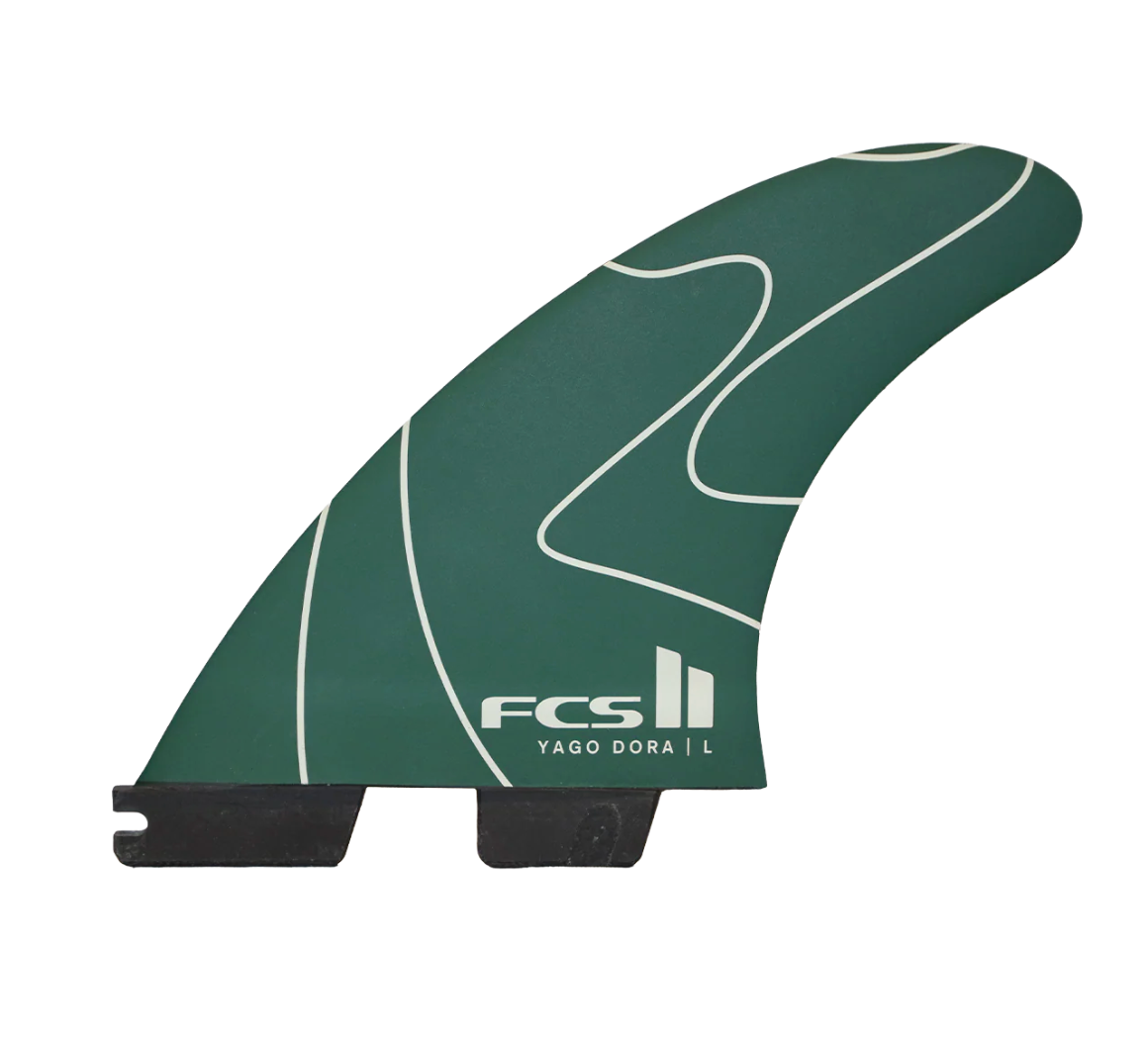 FCS II Yago Dora PC Thruster Surf Fins | Pyzel Surfboards FCS II Yago Dora PC Thruster Surf Fins | Pyzel Surfboards